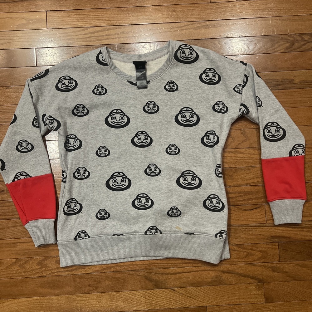 Gen.2 Ohio State Buckeyes Brutus Sweatshirt Women's XL 15/17 Gray Red